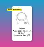 Кабель Apple Dock Connector 30-pin => Composite AV + USB. Новый
