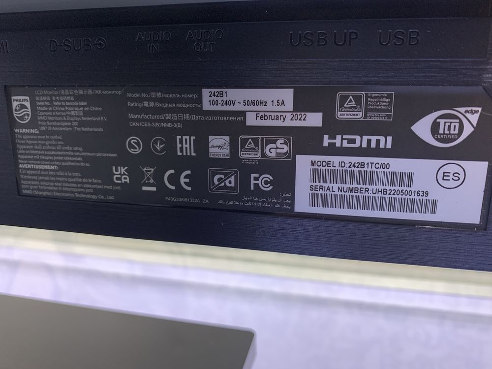 Сэнсорный монитор philips 242B1 24 дюйма