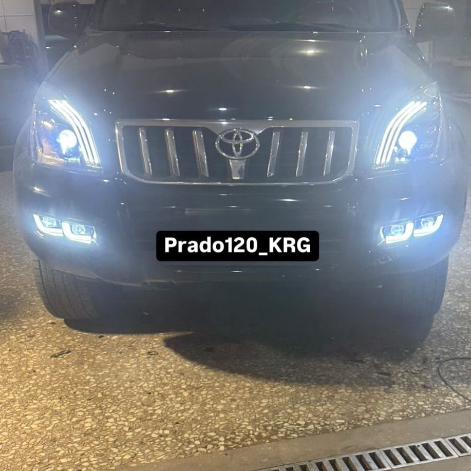 Губа на передний бампер Тойота Ленд Крузер Прадо 120 gx470