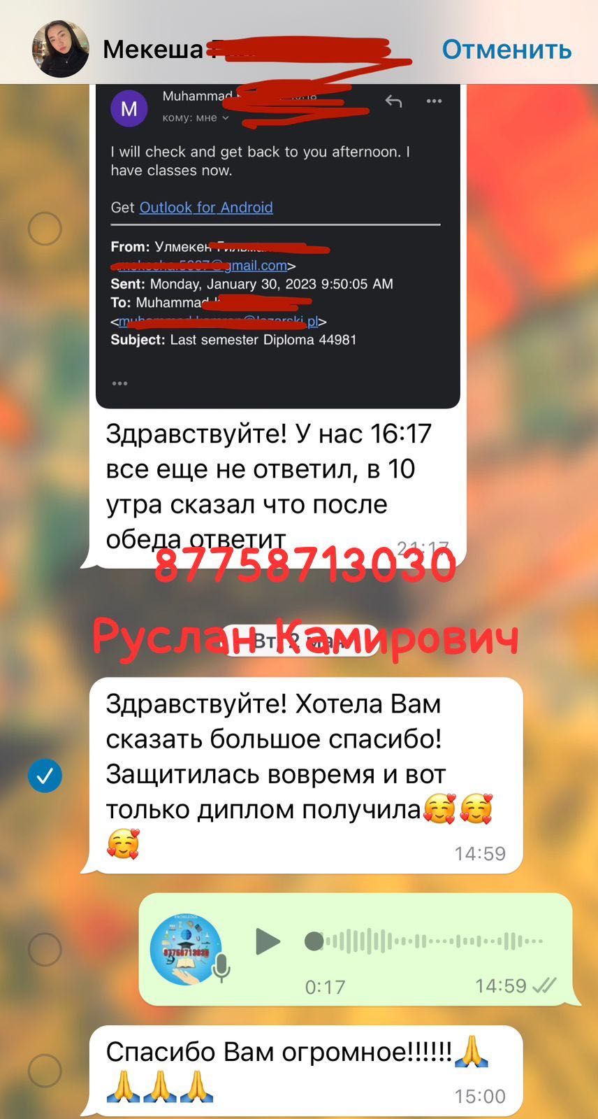 Дипломная работа, магистерская работа, курсовая работа