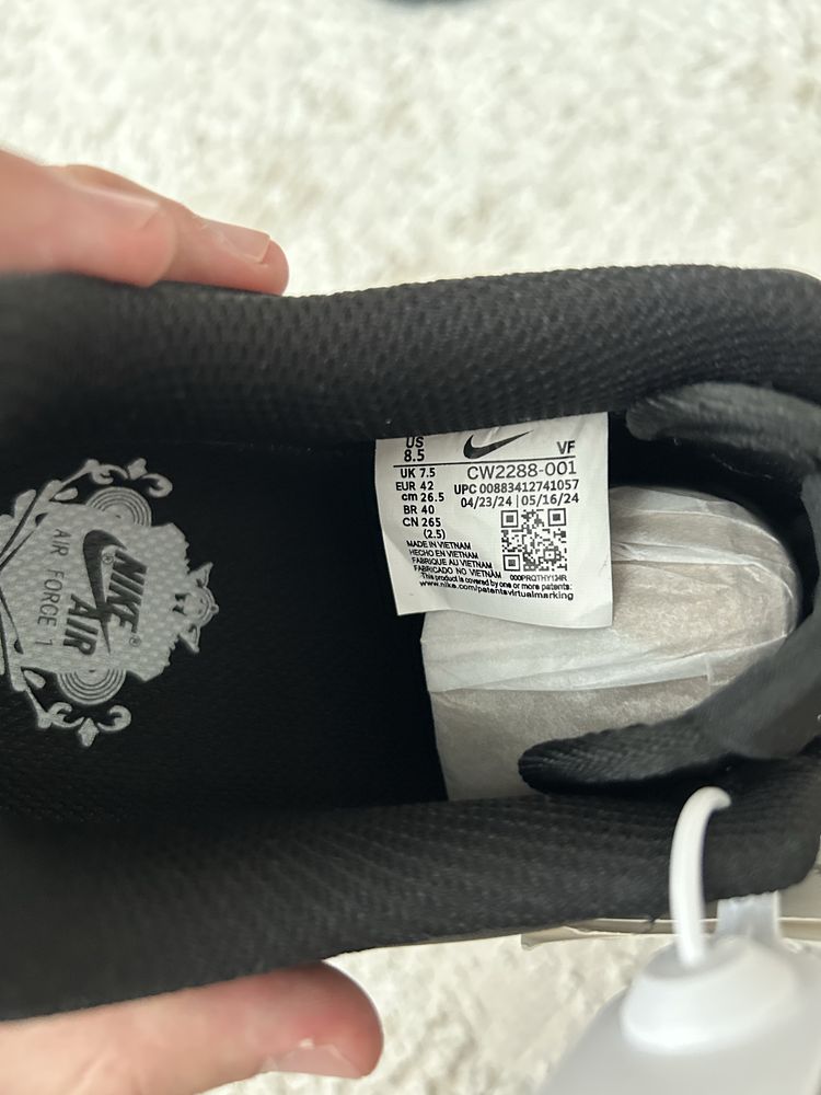 Nike air force 1 (черные) 42 размер