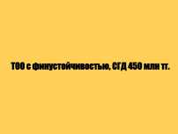 ТОО с финустойчивостью, СГД 450 млн тенге
