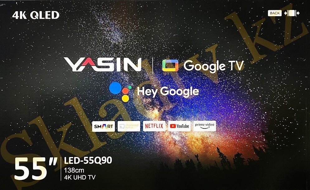 НОВИНКА!!Smart Телевизор Yasin QLED 55Q90 Google с гол. поиск HDR+