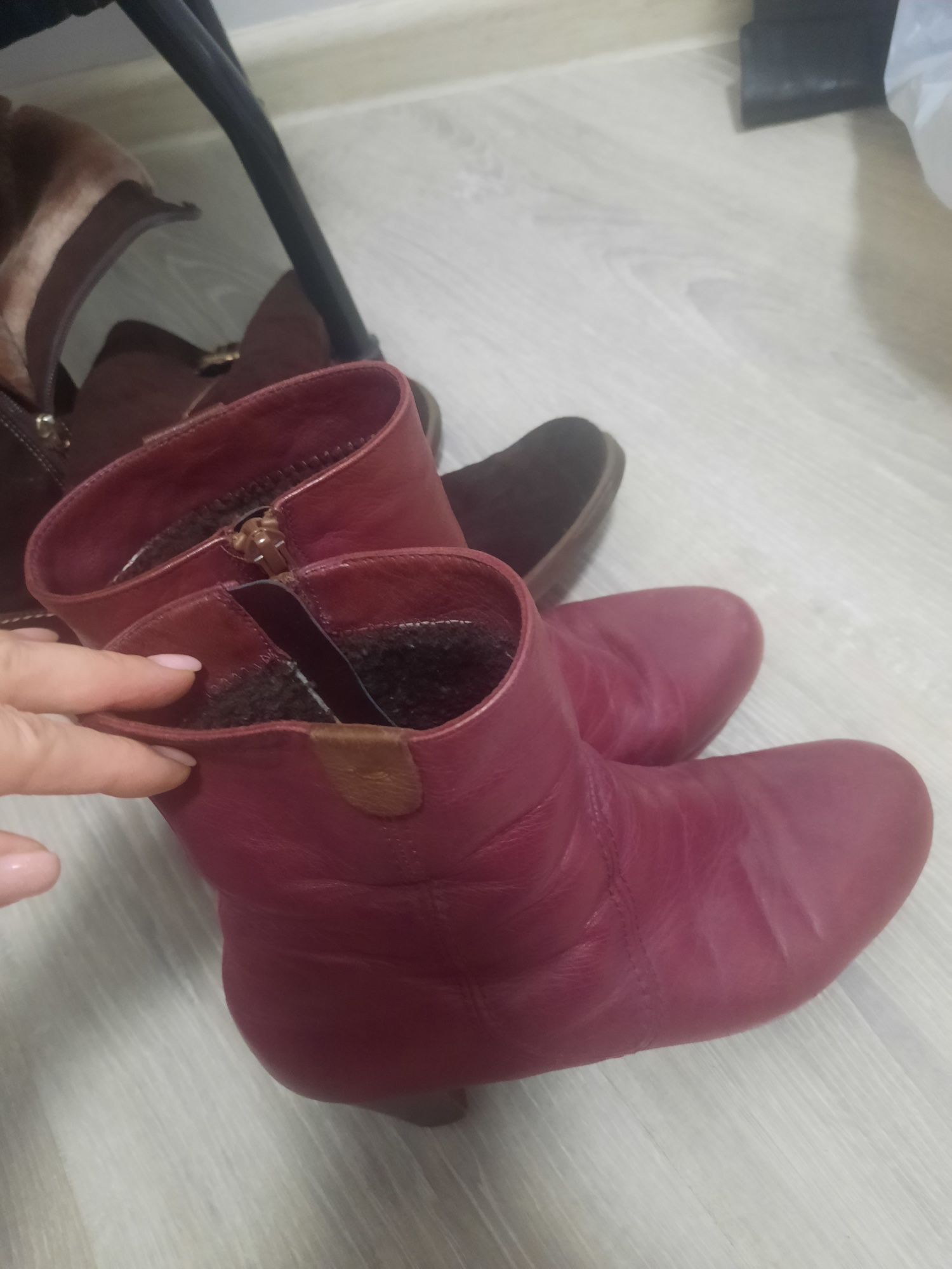Сапоги зимние, натуральная кожа