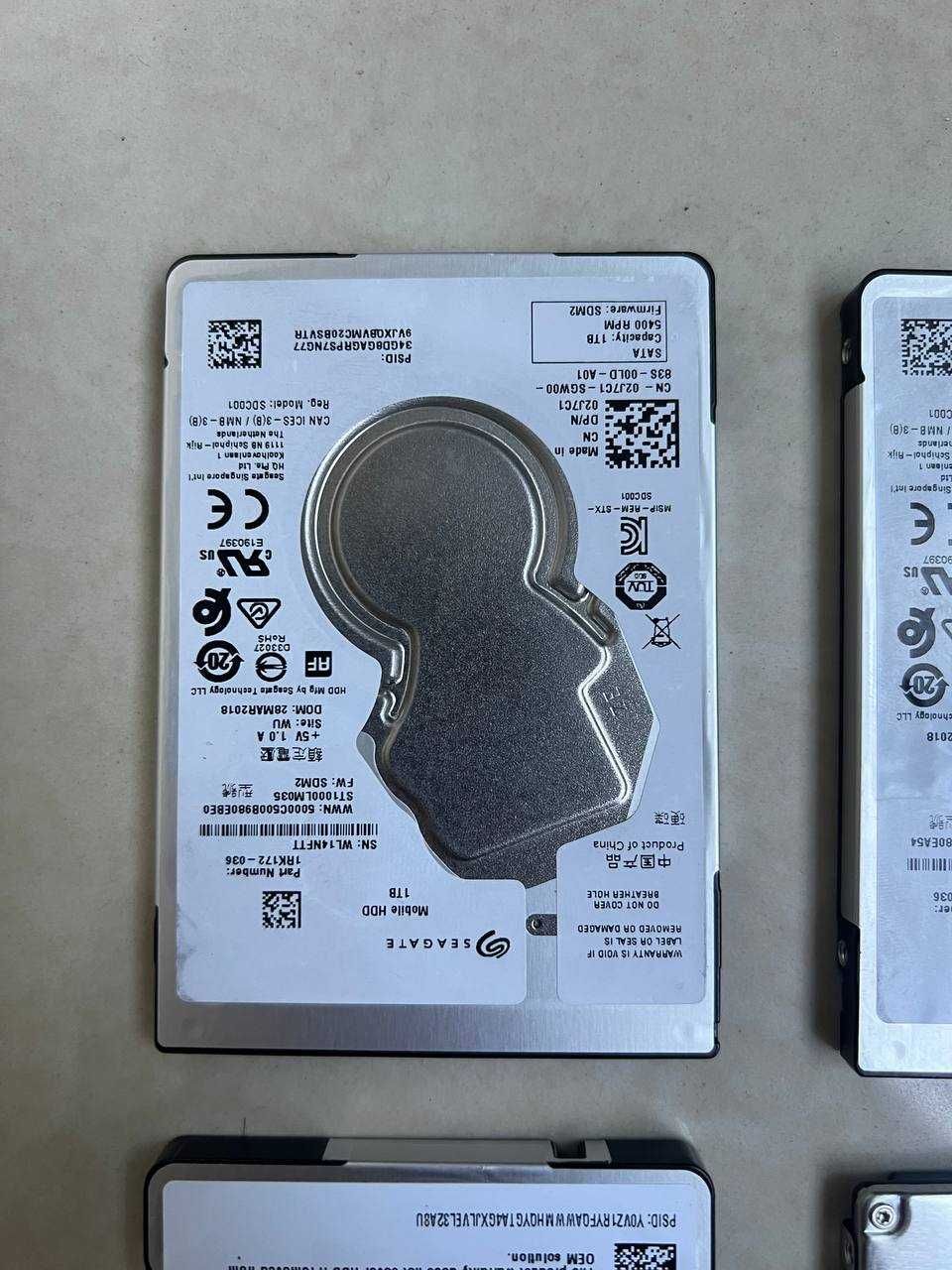 Жесткий диск 1000GB 2,5" здоровье 100%, минимальный пробег