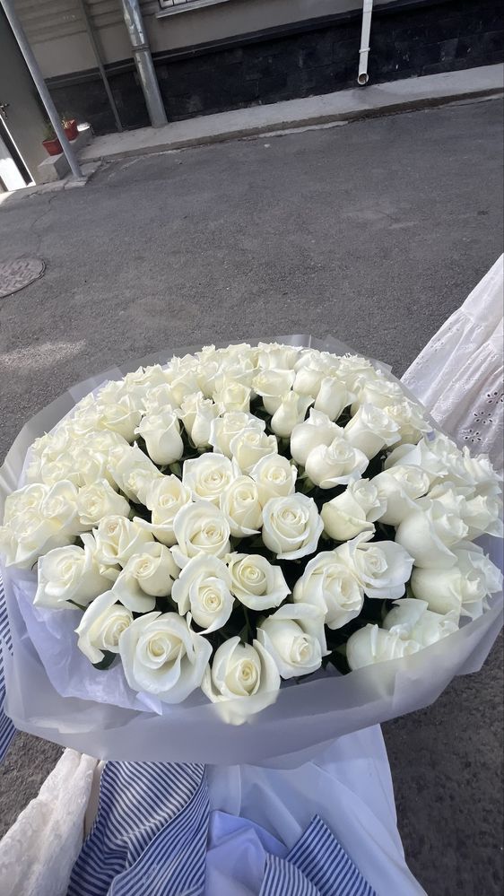 Продам 101 белых роз