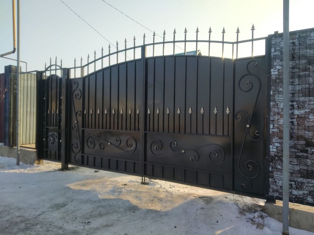 Ворота Калитка Ковка Навес Распашные Вороты Қақпа Забор Варота Алматы