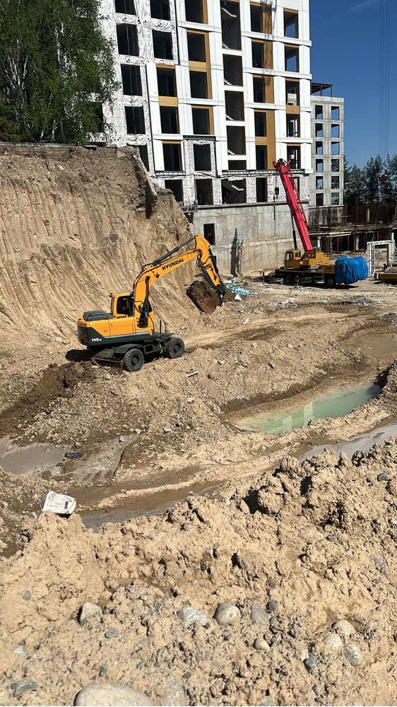 Услуги колесных эксковаторов