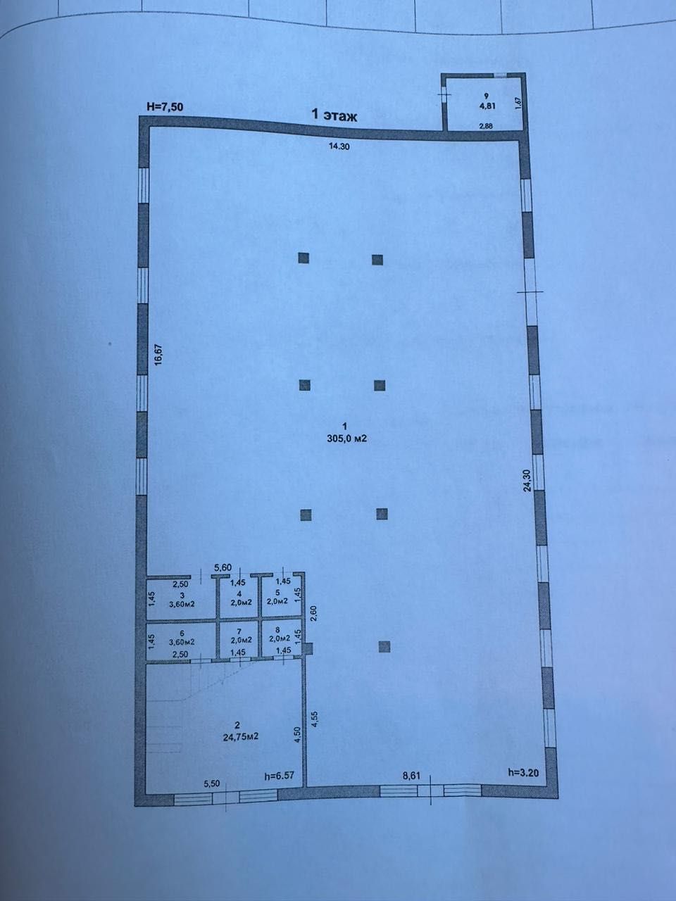 Аренда помещения 312 кв.м. на 1 этаже в Алмагуль