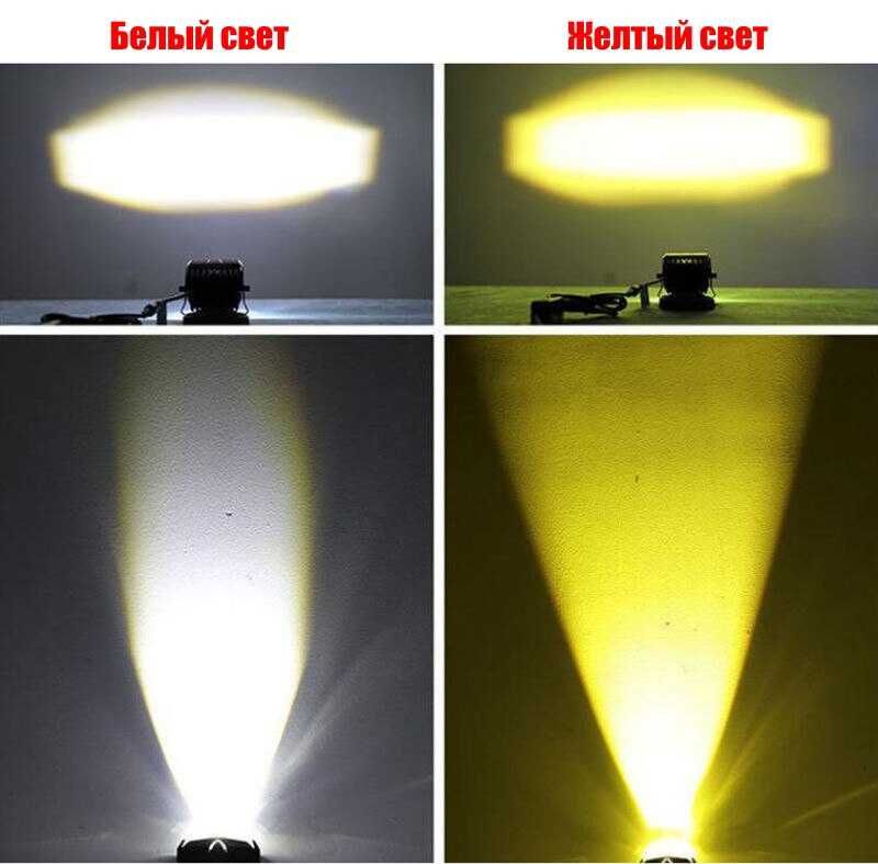 Лазерные LED ПТФ (Желтый/Белый, дальность 400м)