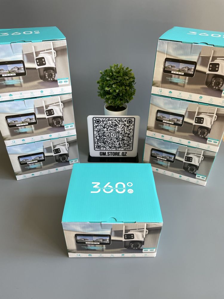 Smart Wi-Fi Камера видеонаблюдения уличная с двумя объективами