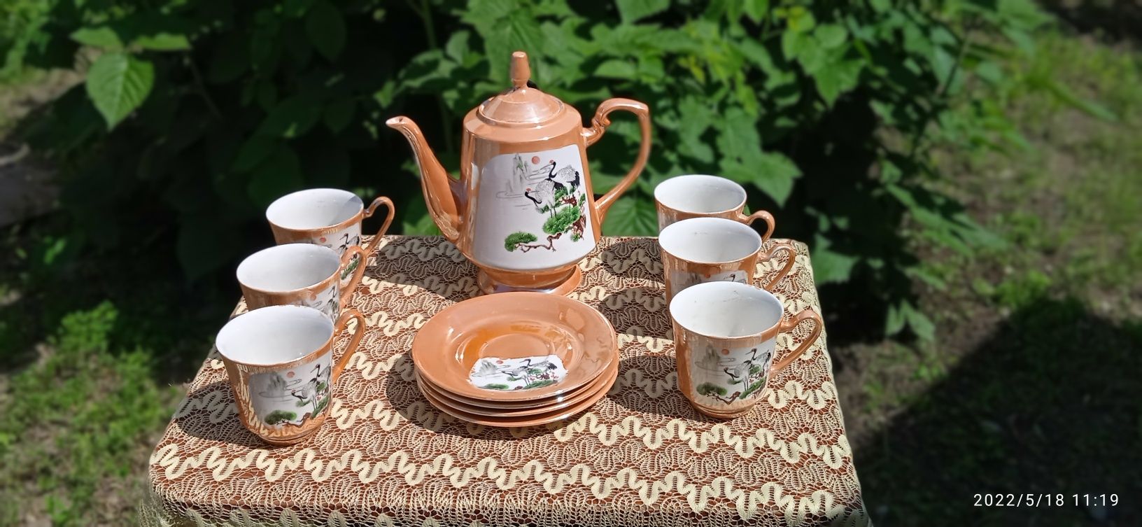 Чайный сервис. Журавли.