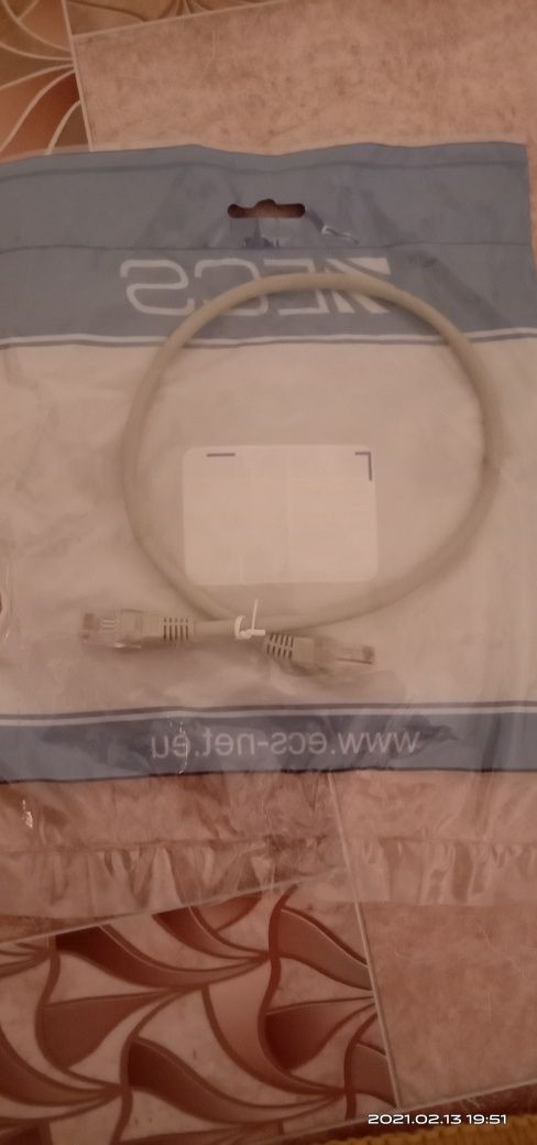 Потчкорд кабел коротки. RJ 45, 0.5 m