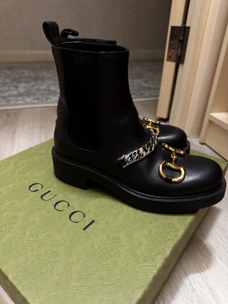 Ботильоны Gucci оригинал, женская обувь Италия