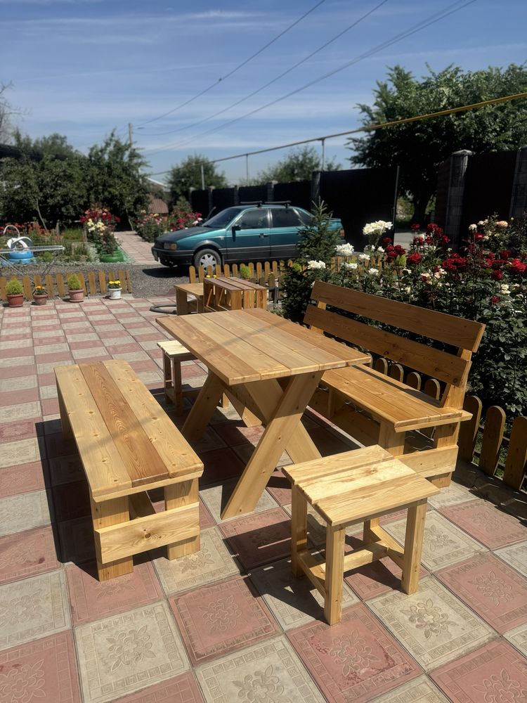 Скамейки столы для бани и сада