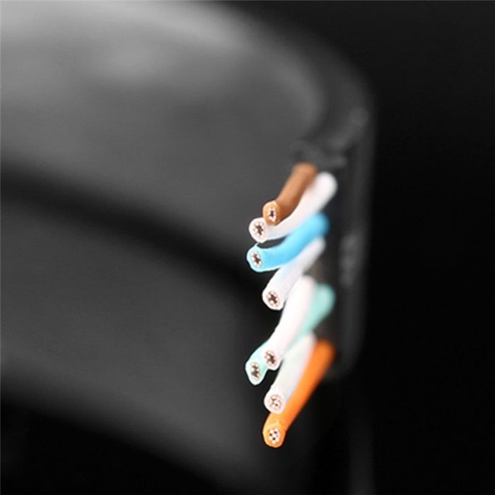 кабель RJ45 CAT6 UTP LAN сетевой интернет плоский, заводской, позолоче