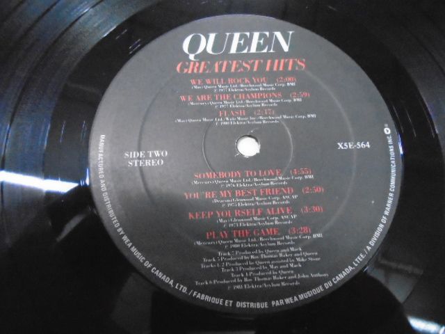 винил Queen "Greatest  hits"(Canada)