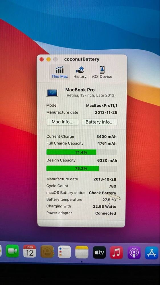 MacBook pro Retina  13“ 2014, ssd