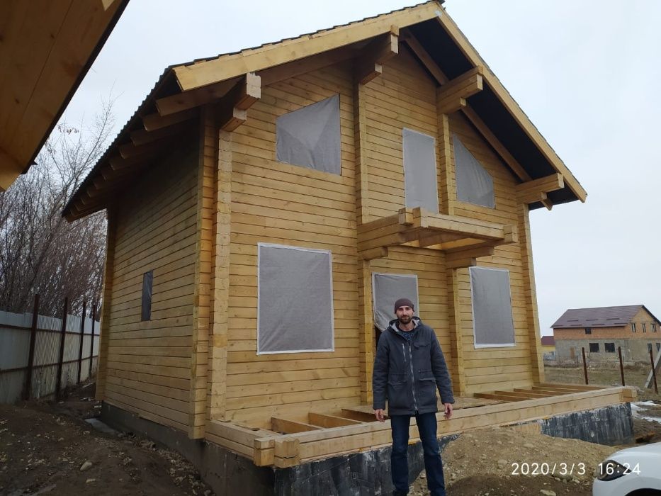 Строительство домов и бань со сруба. От 250 000 тенге/м2