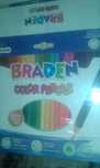 Цветные карандаши BRADEN, 24 цвета, заточенные, качество аналог Maped
