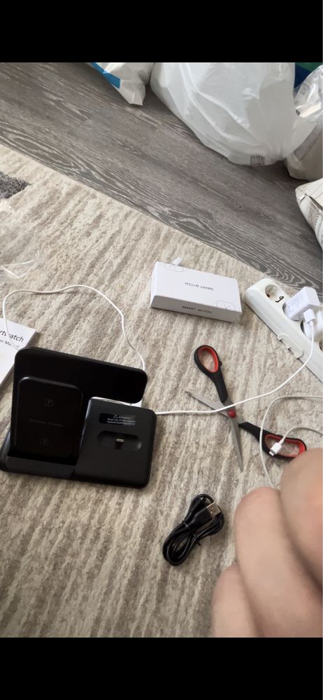 Станция зарядки для Iphone 3в 1 для apple watch ,airpods и другие .