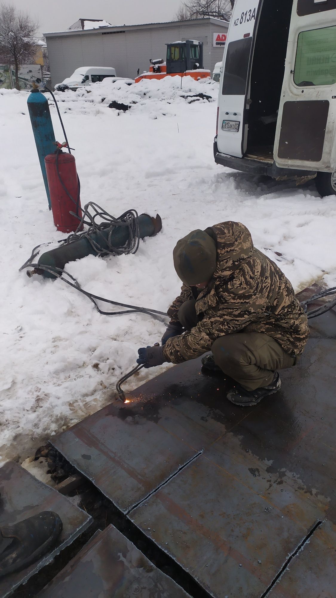 Резак автоген заряжен кислород пропан сварка углекислый
