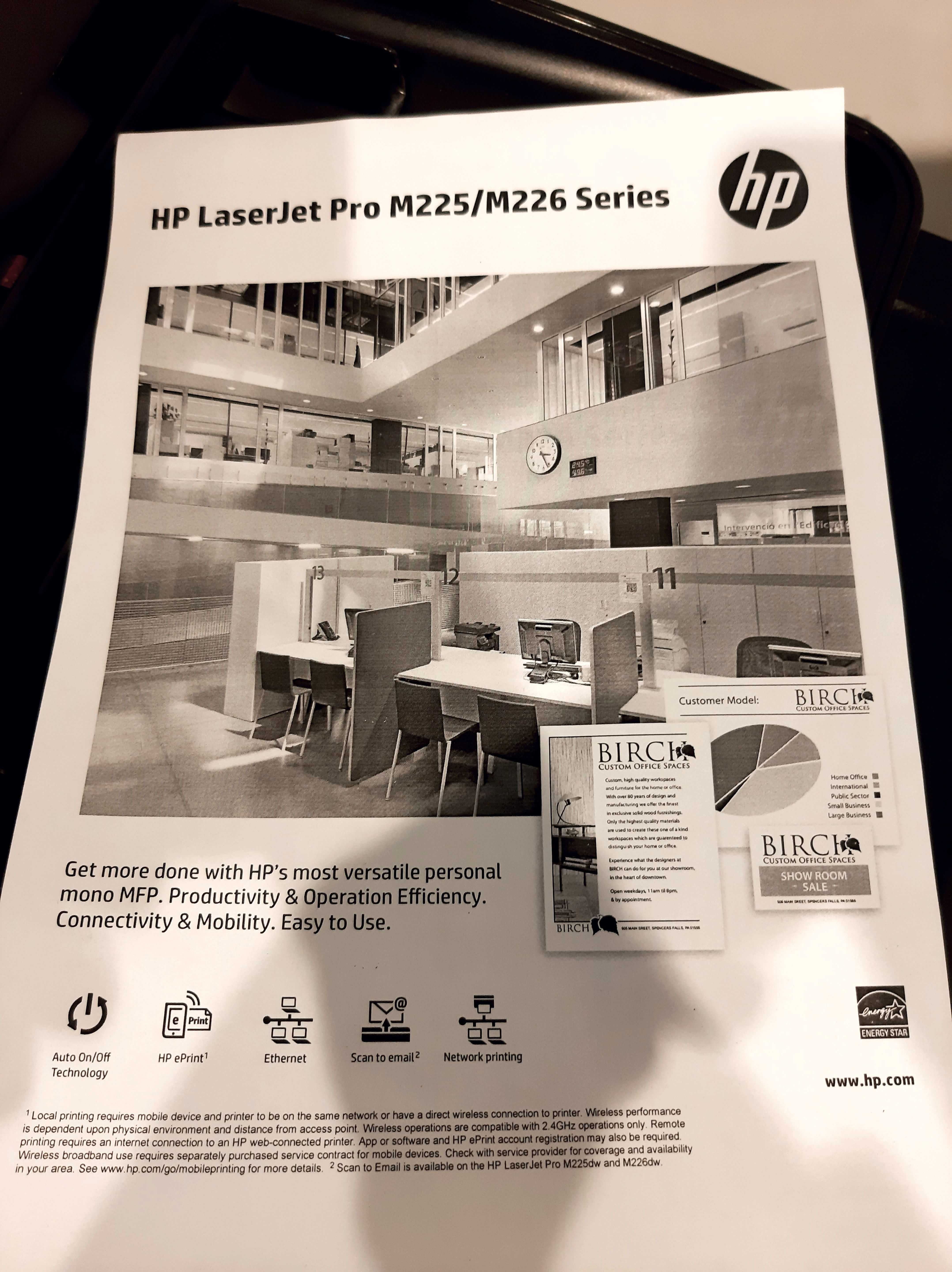 МФУ лазерный HP LaserJet Pro M225dw, А4, Wi fi