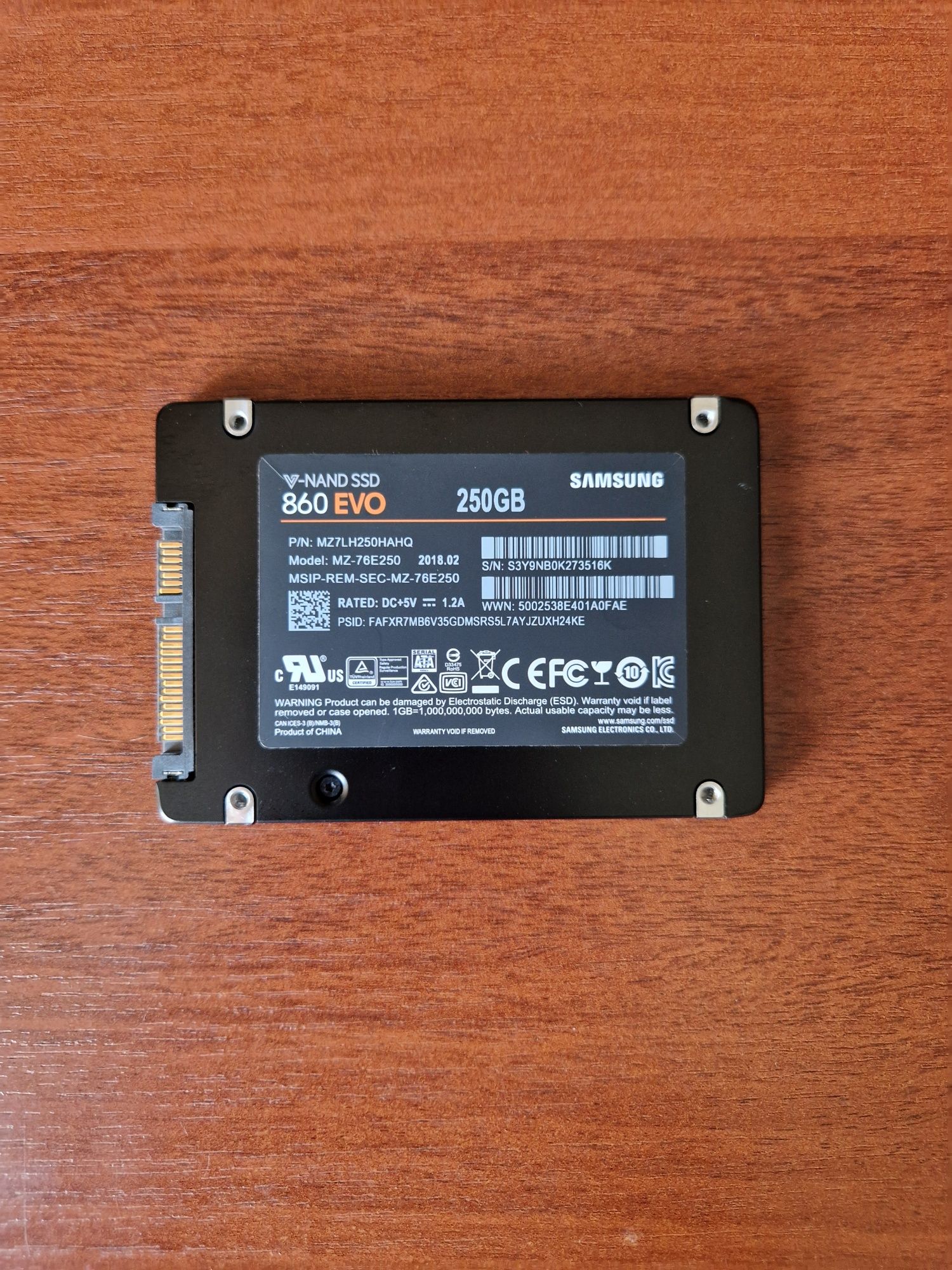 SSD Samsung EVO 250GB