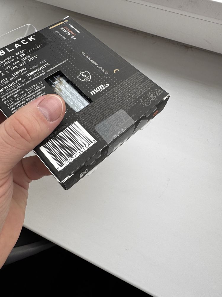 Ssd WD 4TB NVME M2280 SN850X новый игровой