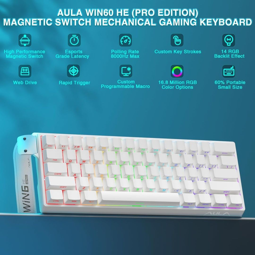 Игровая Клавиатура AULA WIN60HE белый
