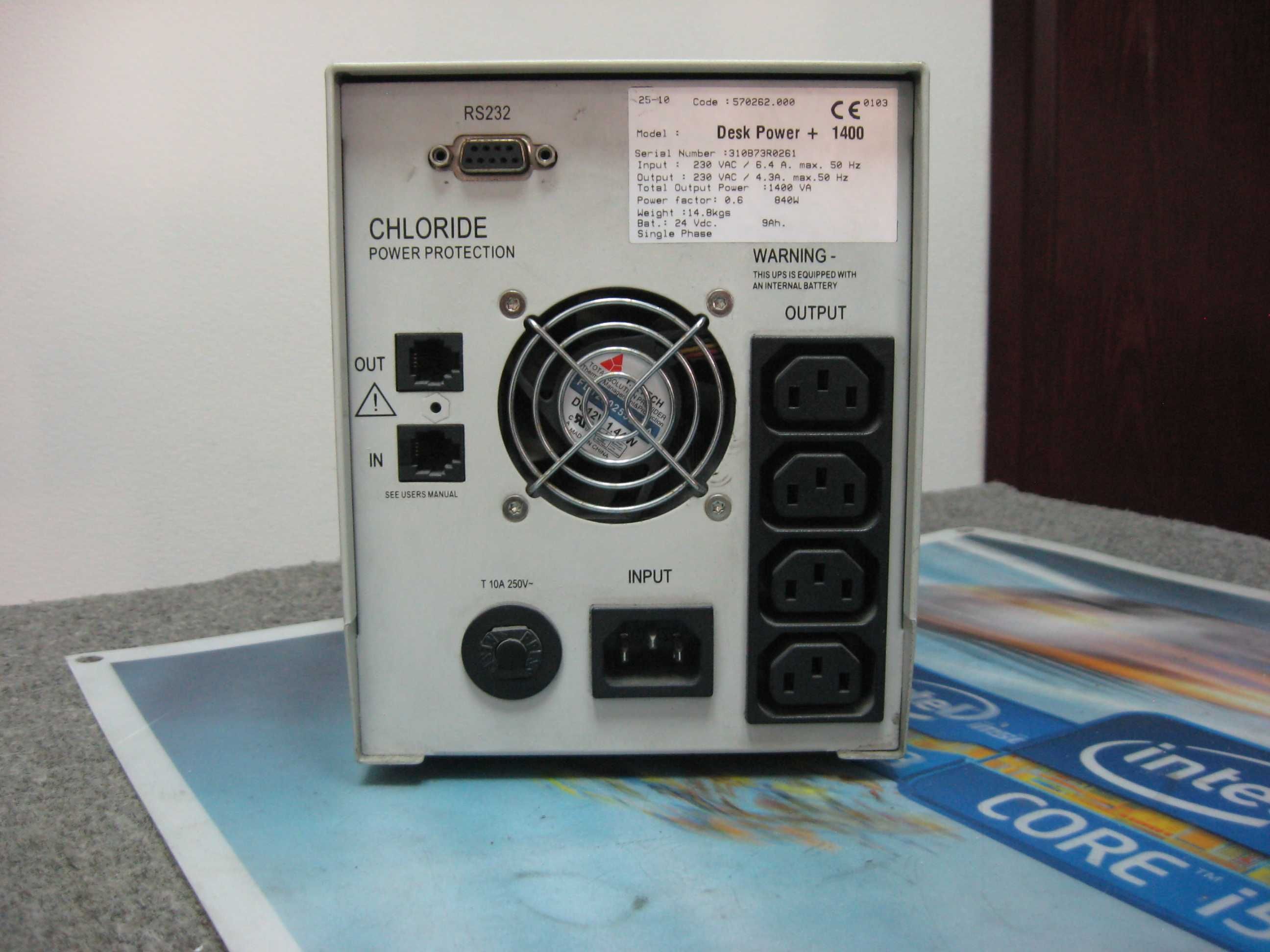 Бесперебойник ИБП Chloride Desk Power 1400VA 840W