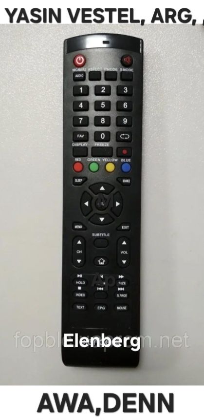 Пульт универсальный для телевизора YASIN,Vestel,ARG,AWA,DENN идр.Пульт