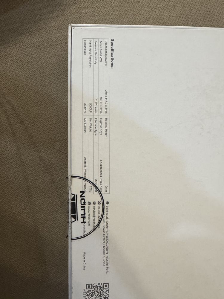Графический планшет Huion INSPIROY H640P