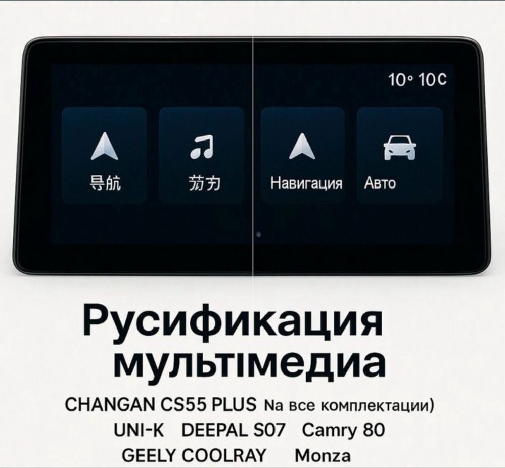 Русификация авто и установка приложений