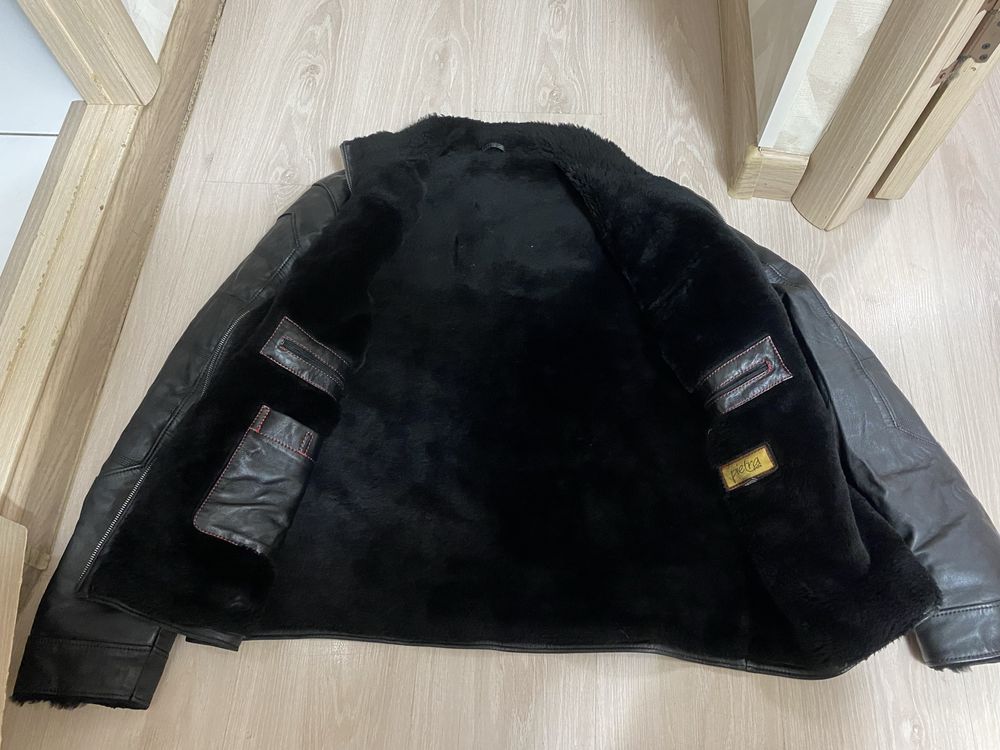 Кожаная куртка зимяя xxl сост отл 30000