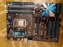 Материнская плата p7h55 (не рабочая) с процессором xwon x 3440
