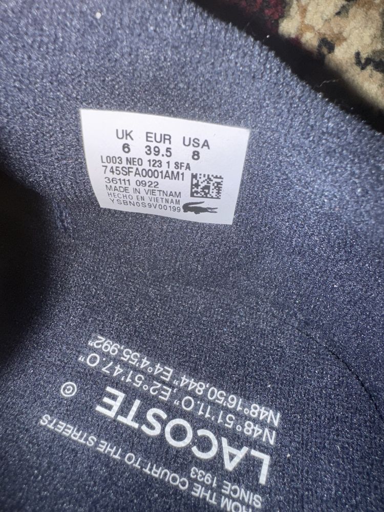 Кроссовки Lacoste новые