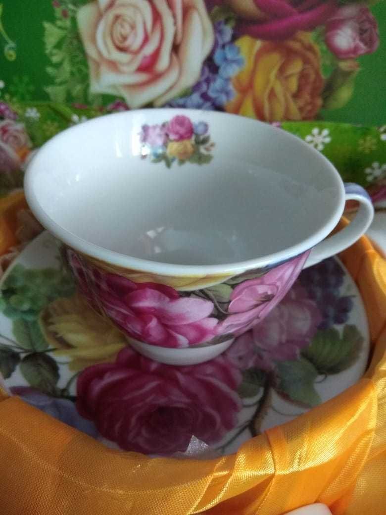 Чайный сервиз "Таня" новый, в коробке (6 чашек + 6 блюдец)