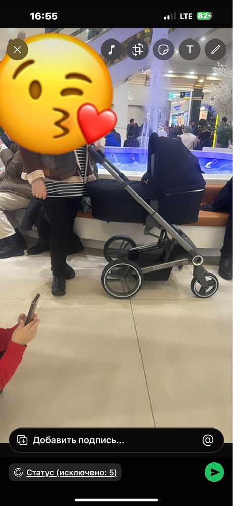 Коляска 2в1  почти новый качество жаксы……………..