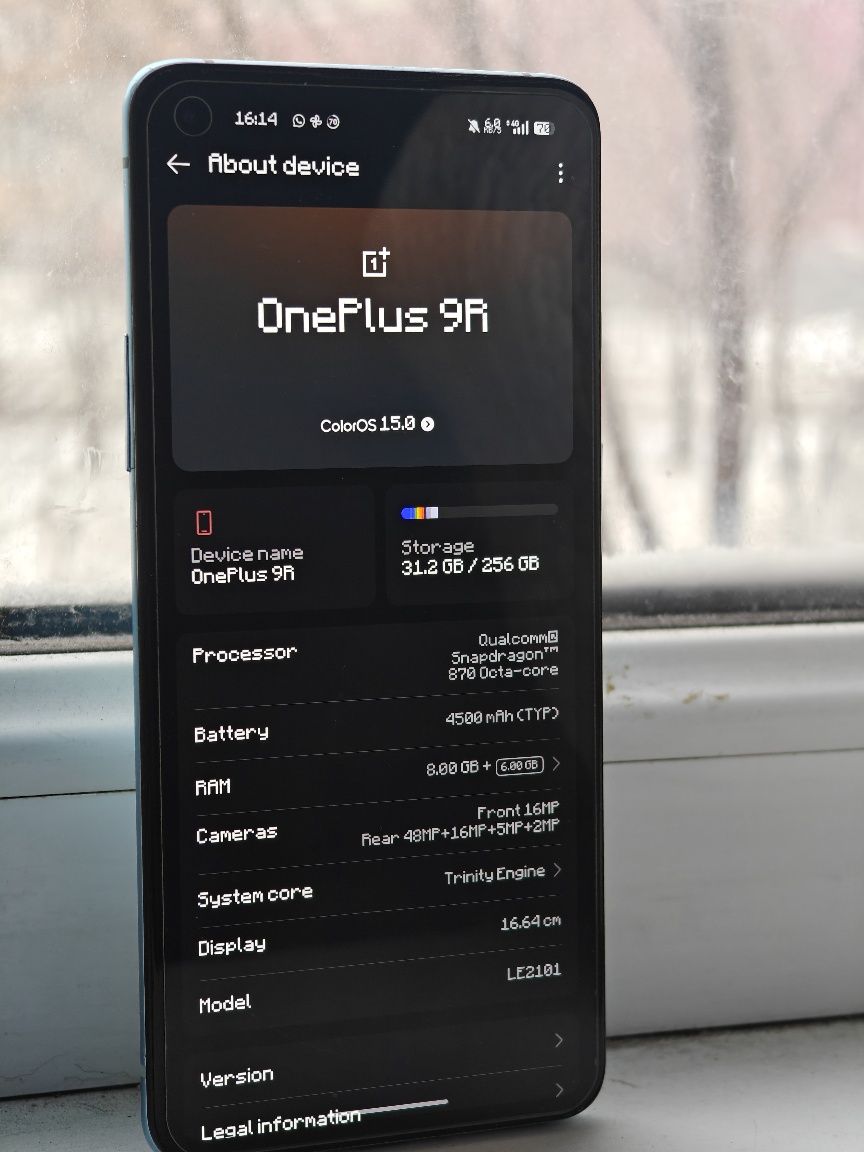 OnePlus 9R 8/256 Синий 100% аккум