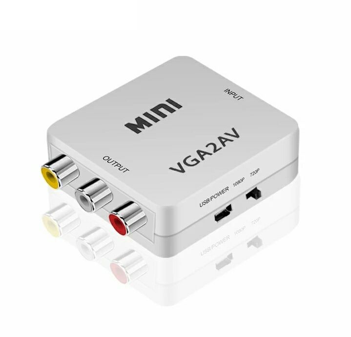 Адаптер VGA2AV, переходник VGA на AV