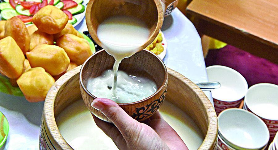 Сары май, Қымыз, Жент, Сүзбе
