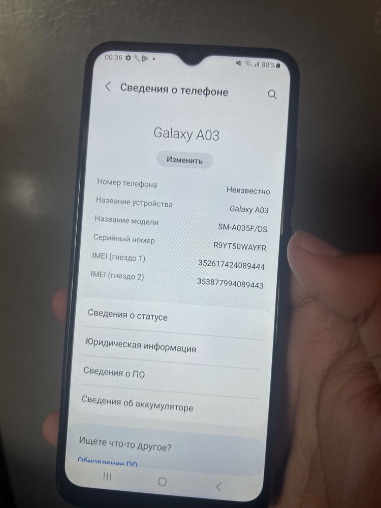Продаю Samsung A03 В хорошеем состояние срочно!!!