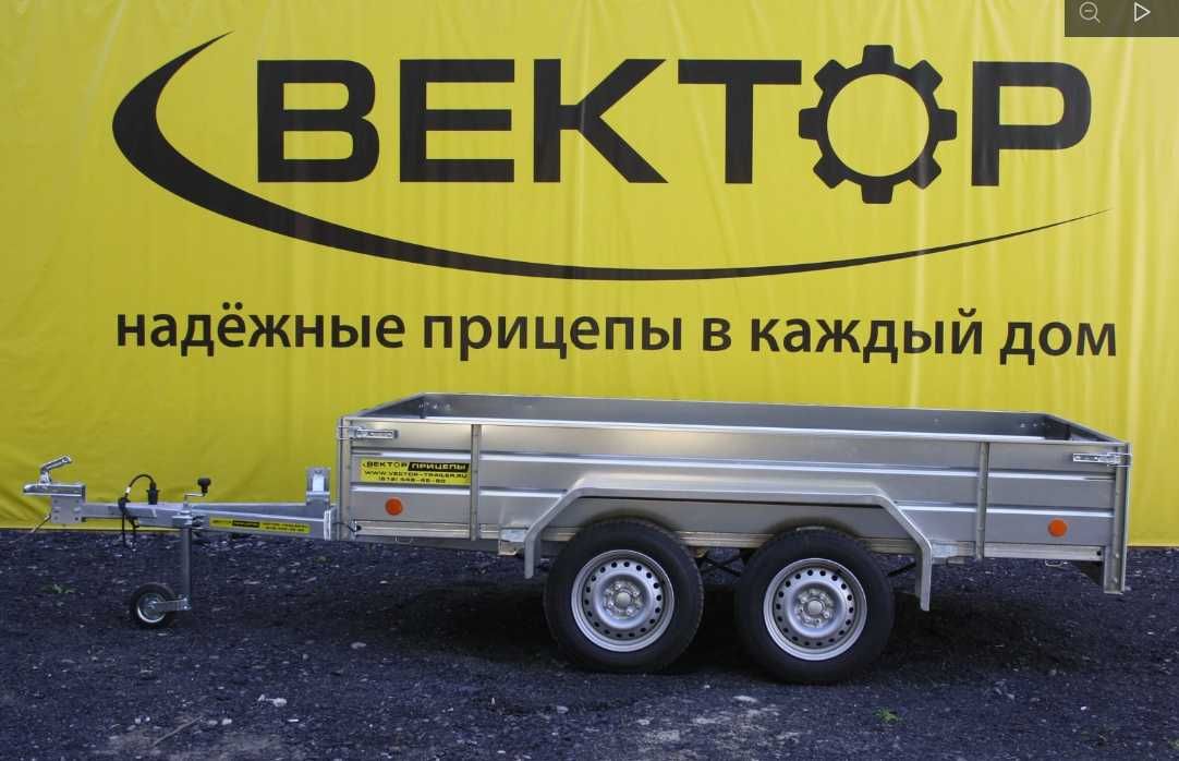 Прицеп ВЕКТОР 81013G 2.8х1,5, борт 380 мм, рассрочка  Каспий, РБК