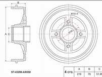 Барабан тормозной зад  Nissan Note