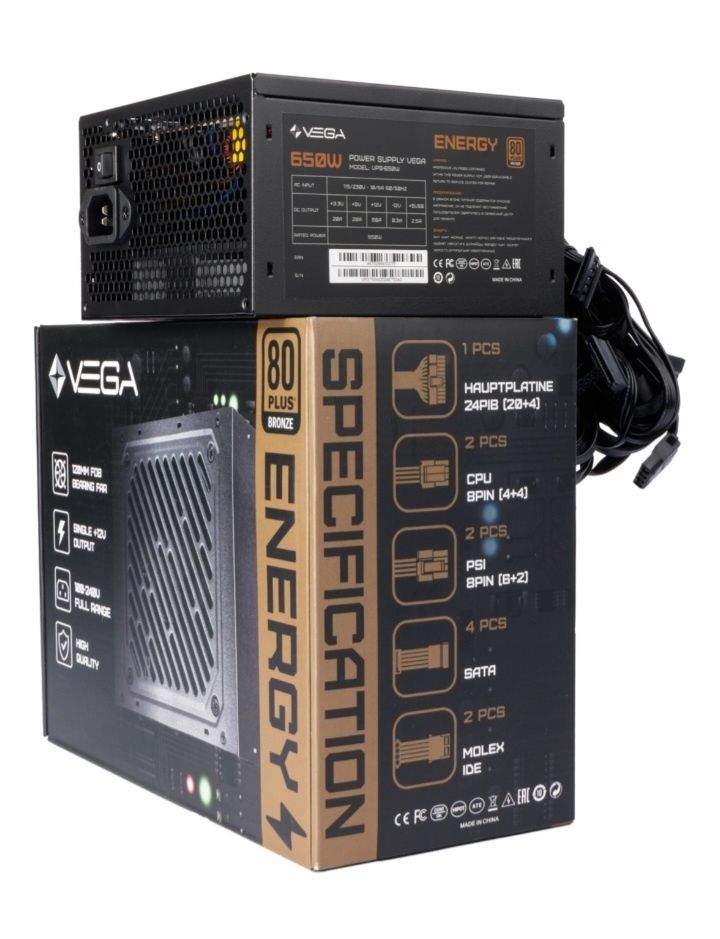 Блок питания VEGA ENERGY VPS-650W 650 Вт