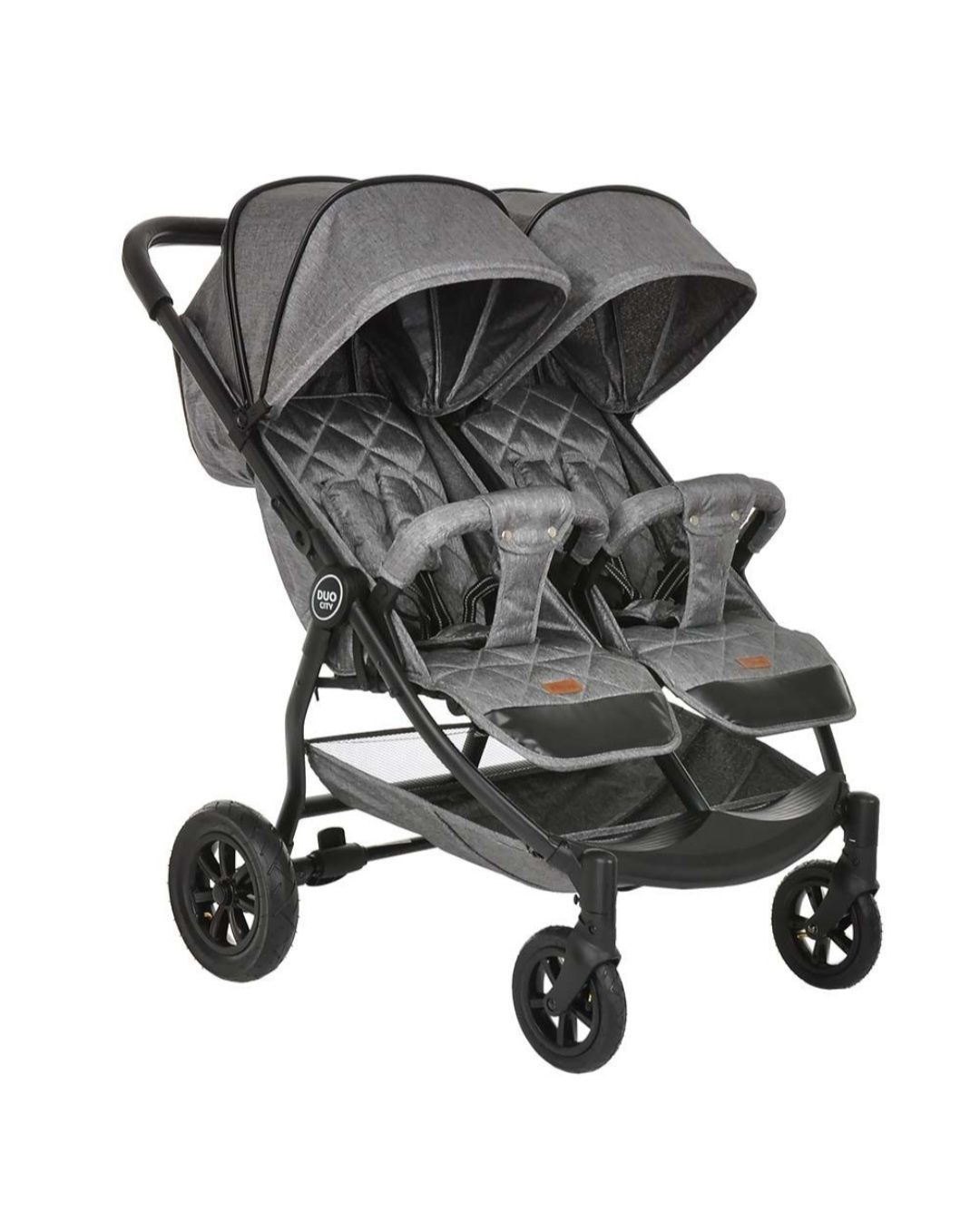 Коляска для двойни Pituso Duocity Air, Grey Metallic (Серый Металлик)