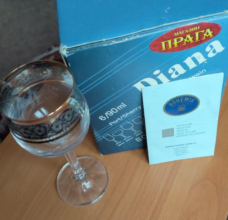 Фужеры набор,"Прага" чешское стекло