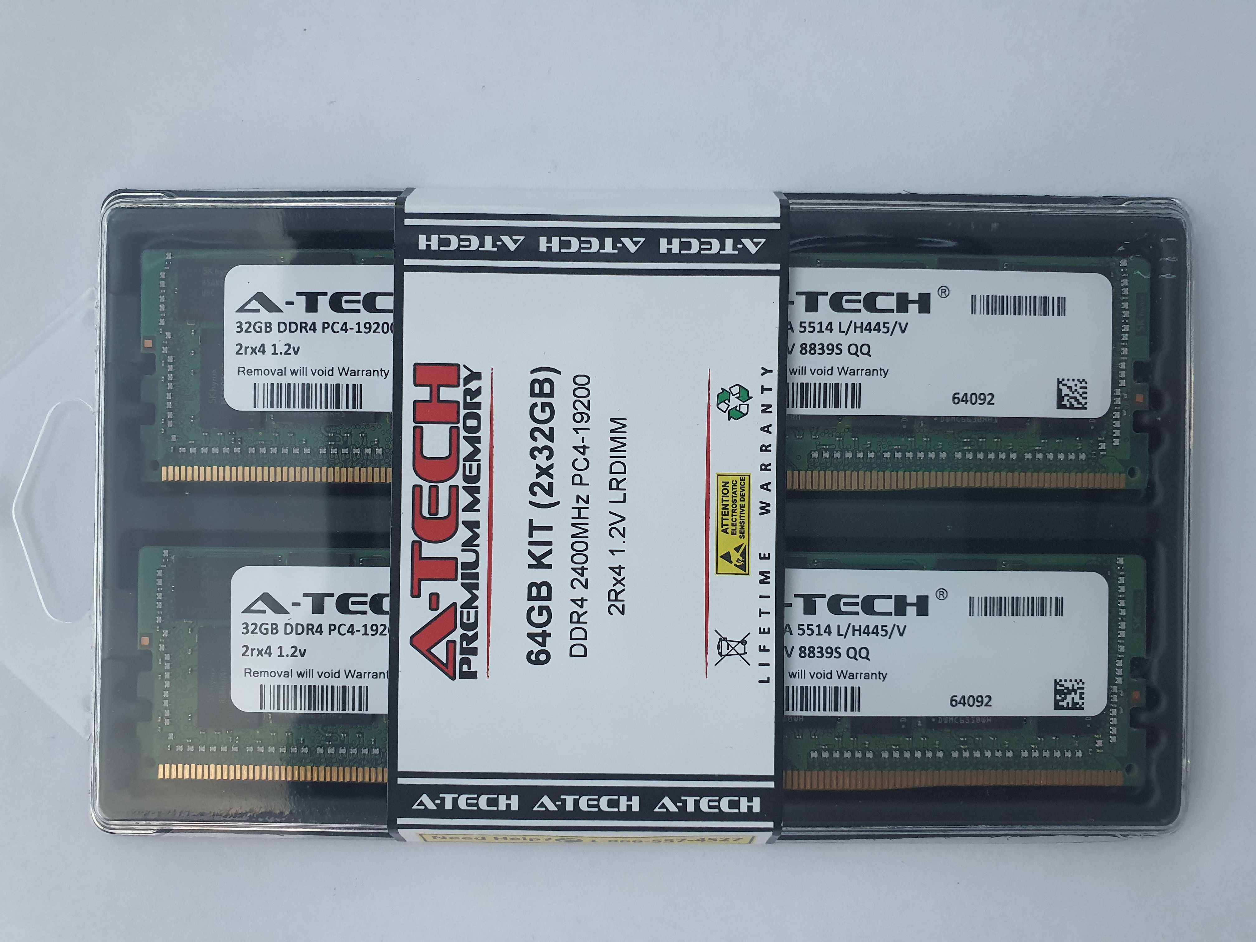 Оперативная память A-Tech DDR4 32 ГБ LRDIMM 2400 МГц (новая)