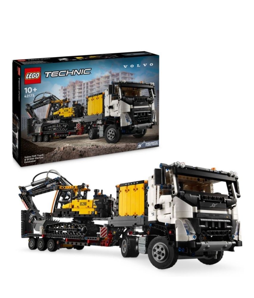 НОВЫЙ LEGO Грузовик Volvo FMX и электрический экскаватор ЕС230